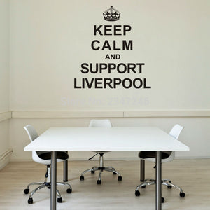 Removable Wall Sticker Keep Calm and Support Liverpool